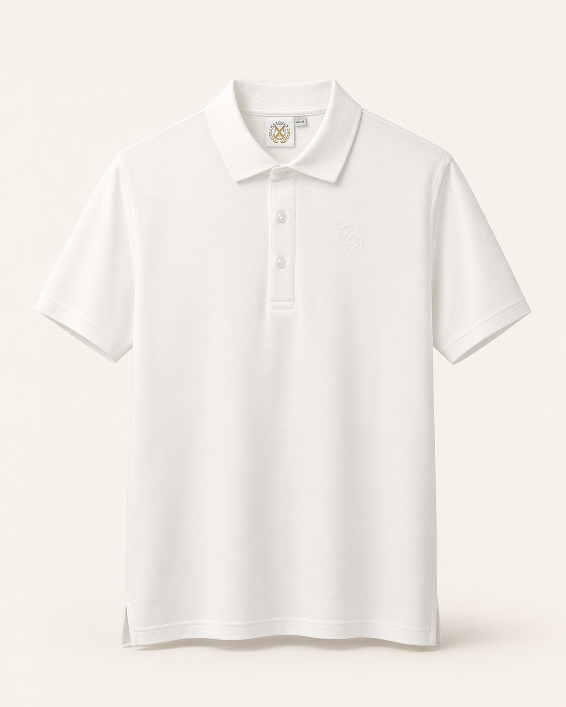 Silk Polo in White