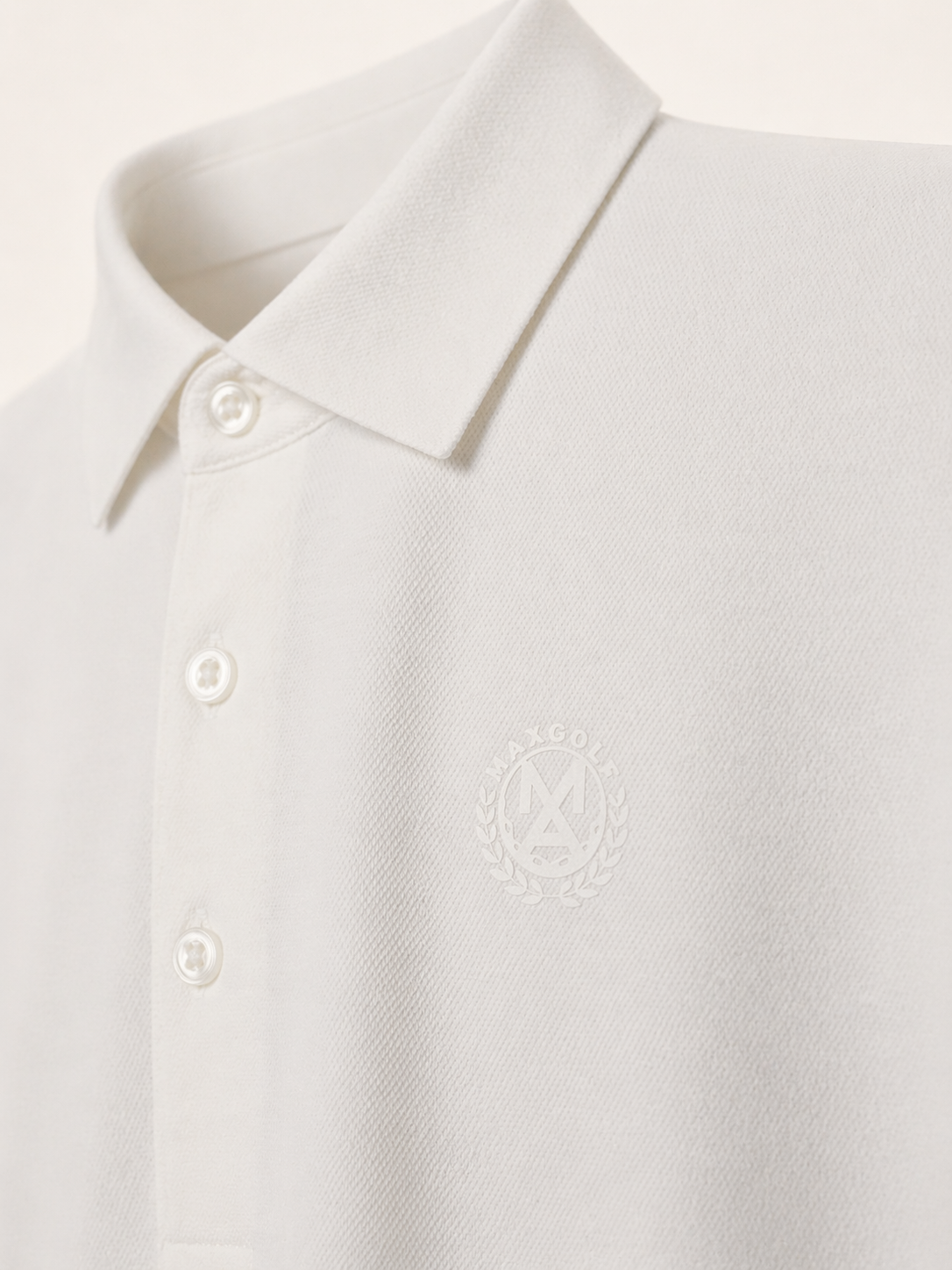 Silk Polo in White