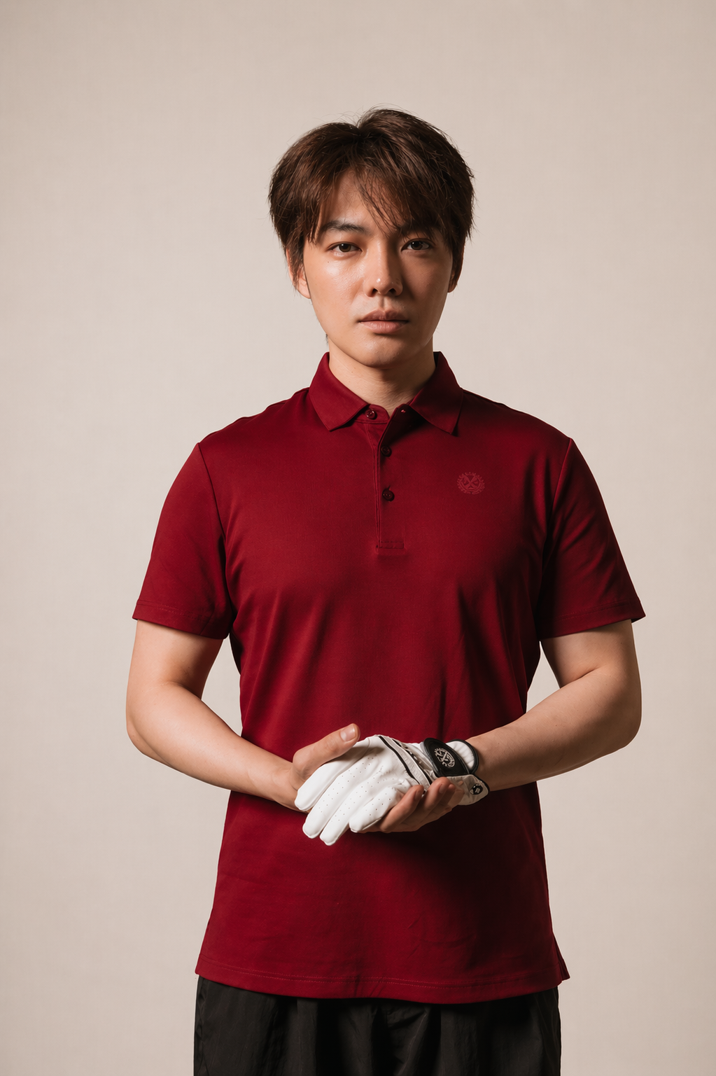 Silk Polo in Red