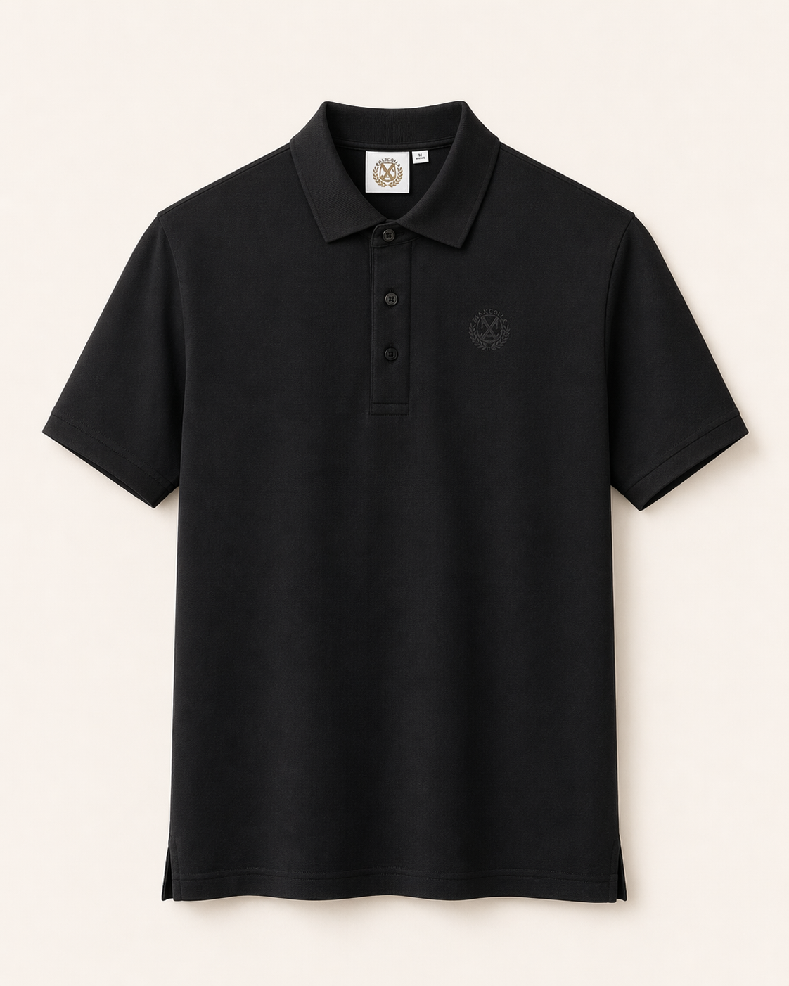 Silk Polo in Black