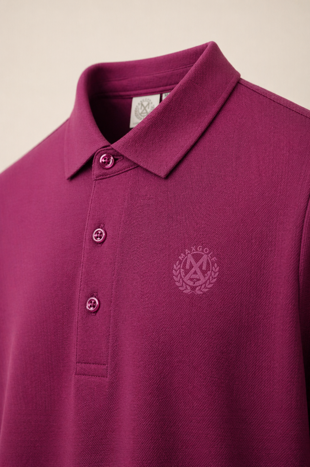 Silk Polo in Red